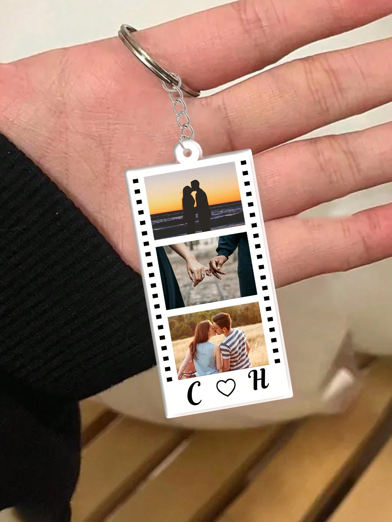 Customized Color Photo Keychain with Acrylic Pendant